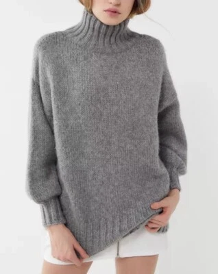 Urban Outfitters Gemma Cozy Turtleneck Cocoon Sweater Gray Relaxed Size S P - Image 1 of 4