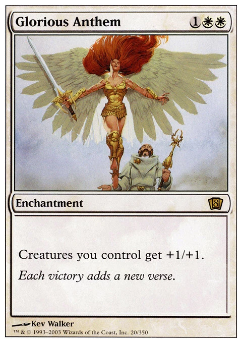 Glorious Anthem ~ Heavily Played 8th Edition Eighth MTG Magic UltimateMTG White  - Image 1 of 1