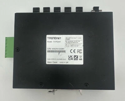 TRENDNET TI-PG541 5-PORT HARDENED INDUSTRIAL GIGABIT POE+ DIN-RAIL SWITCH - Image 1 of 3
