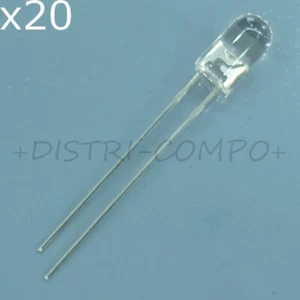 Led rouge 5mm 617nm 100mcd 20° WP1503EC Kingbright RoHS (lot de 20) - Bild 1 von 1