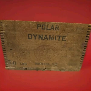 Vintage Polar Dynamite Crate Storage Crc 14 High Explosive Dangerous Man Cave K4 - Picture 1 of 12