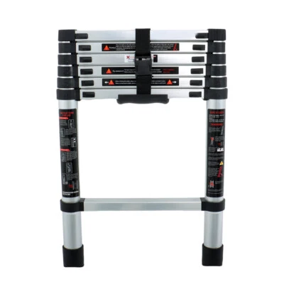 6.6/8.5FT Aluminum Telescopic Ladder Heavy Duty Folding Extension Step Ladder - Image 1 of 4