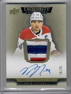 NICK SUZUKI 2022-23 EXQUISITE ENDORSEMENT PATCH AUTOGRAPH GOLD AUTO /25 - Picture 1 of 2