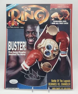 James BUSTER DOUGLAS Signed 8x10 Boxing Photo Ring Magazine Cover Copy JSA - Picture 1 of 3