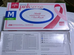 Menge 2 Generation Pink Sense puderfreie Nitril Untersuchungshandschuhe Medium Box mit 250 - Bild 1 von 3