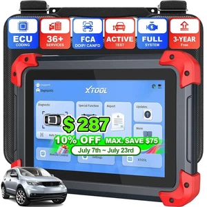 2025 XTOOL D7 OBD2 Scanner Car Diagnostic Tool IMMO Coding Bidirectional Control - Foto 1 di 13