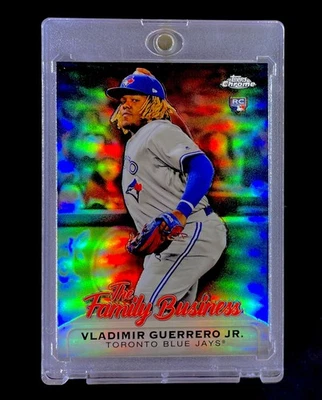 VLADIMIR GUERRERO JR. ROOKIE REFRACTOR HOLO CHROME Topps Insert - BLUE JAYS - Image 1 of 4