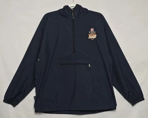 Men's Charles River Apparel Pullover Windbreaker Jacket Navy Blue Size Medium - Picture 1 of 7