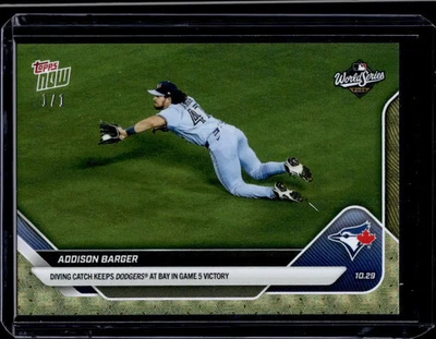 2025 Topps Now #914 Addison Barger FoilFractor #d 1/1 - Image 1 of 2