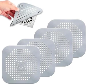 4 Pack Drain Hair Catcher, Bathroom Shower Drain Protector Hair Stopper - Picture 1 of 7