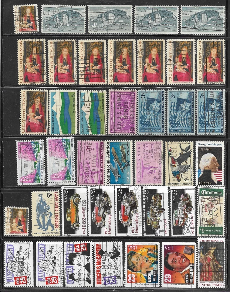 US Slogan Station Cancels United States Packet of 41 Stamps USA Collection SOTN - Image 1 of 1