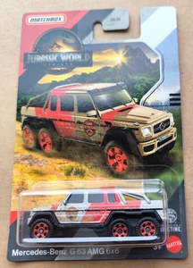 MATCHBOX MBX 2025 JURASSIC WORLD MERCEDES-BENZ G 63 AMG 6X6 GRAU ROT JGL59 - Bild 1 von 1