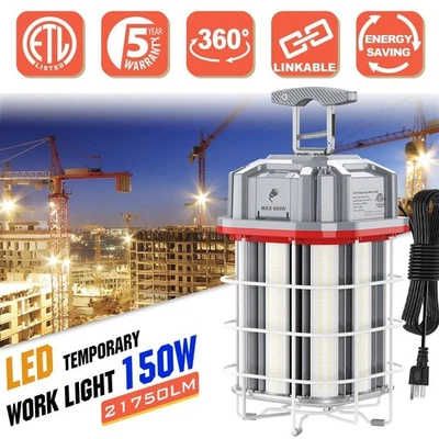 150W Led Temporary work light Construction Jobsite light 5000K Daylight Linkable - Image 1 of 4