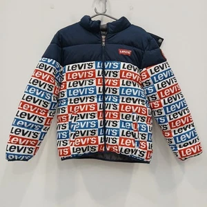 Levi Strauss Puffer Jacket Size 13-15 Years Boys Blue White Red FLT-FPL - Picture 1 of 10