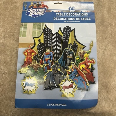 Justice League Heroes DC Superhero Birthday Party Table Decorating Kit 11 Pcs - Image 1 of 3