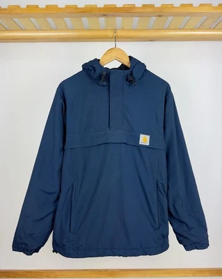 Carhartt WIP Nimbus Pullover Jacke Herren M blau Fleece 1/4 Zip Anorak - Bild 1 von 4