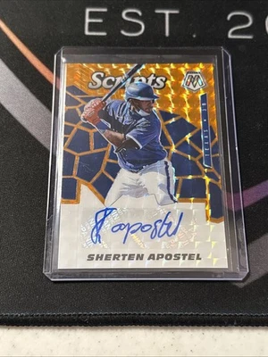 2021 Panini Mosaic Scripts Sherten Apostel #SCR-SA (AU, RC) Rangers - Image 1 of 2