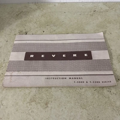 Grabadora de cinta carrete a carrete Revere T-2000 vintage MANUAL Foto 1 de 4