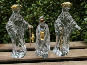 Belén de Colección Gorham Alemania Cristal Reyes Magos Magos Set de 3 - Imagen 1 de 20