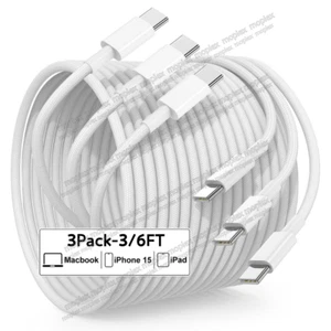1/2/3PACK PD 60W USB C to Type C Fast Charging Cable Charger Data Cord 3FT 6FT - Picture 1 of 10