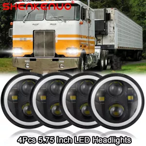 4PCS 5-3/4" 5.75" Upgraded LED Round Headlights HI/LO Beam for Peterbilt 352 359 - Picture 1 of 12