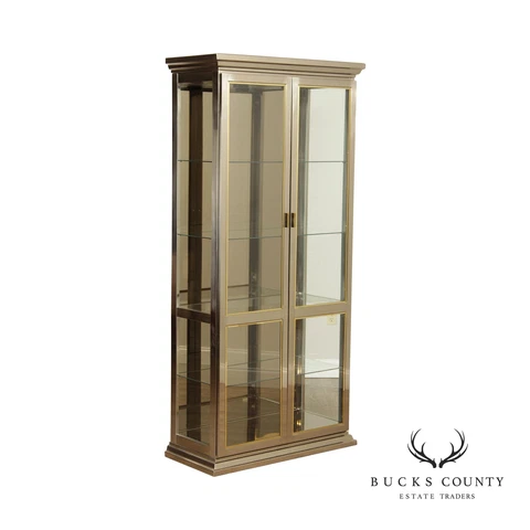 Modern Illuminated Mirrored Back Display Cabinet Cover