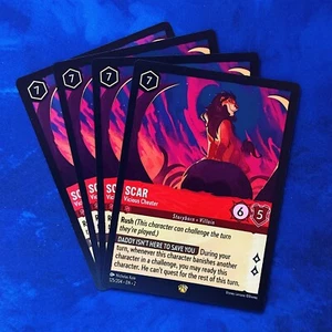 4x Scar Vicious Cheater JUEGO 125 Lorcana Rise Of The Floodborn 3 Set Villano - Imagen 1 de 3