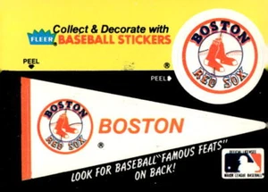 Boston Red Sox Pennant 1986 Fleer - Team Stickers - Boston Red Sox - Picture 1 of 2