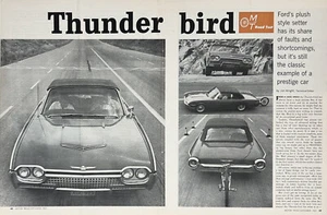 1962 Road Test Ford Thunderbird Sports Roadster 2 Door Convertible 6 Pages Pics - Picture 1 of 5