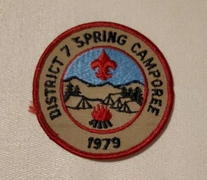 BSA District 7 Spring Camporee 1979 Embroidered Boy Scouts - Picture 1 of 2