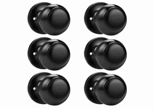 Probrico 6er Pack Attrappe Türklinken, schwarz einseitig französischer Griff - Bild 1 von 4