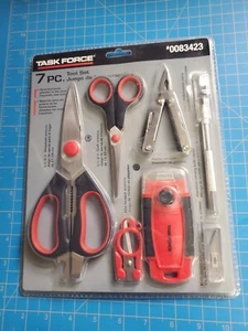 Task Force 7 Piece Tool Set #0083423 - Scissors, Multi-tool, Scraper & Knife - Picture 1 of 2