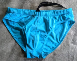DIESEL Only The Brave Swim Briefs Mens Large (32-34) Swimsuit Solid Blue - Picture 1 of 4