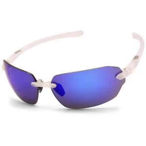 Gafas de sol Under Armour Fire 2 mate transparente/azul espejo unisex sin montura 900-W1 - Imagen 1 de 3