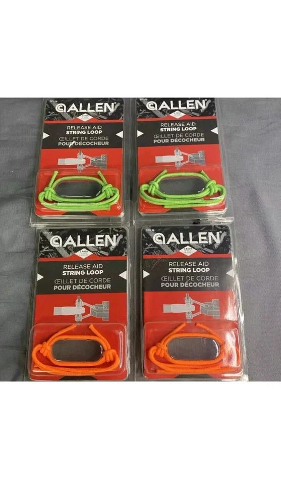 Lote de 4 paquetes de arco de caza Allen 54514A Release Aid String Loop   Foto 1 de 4