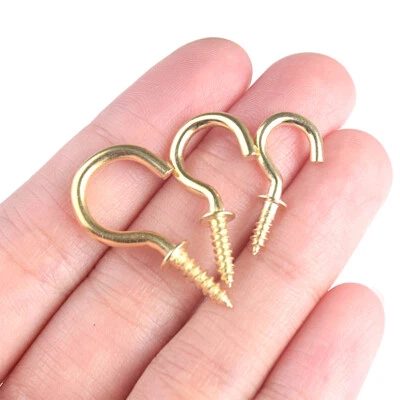 Wall Hanging 1/2 5/8 3/4 7/8inch Hooks Gold Silver Bronze Ceiling Screw 20Pcs - Image 1 of 4