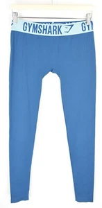 Gymshark Leggings Women Small Stretch Slim Fitted Sports Logo Blue - Picture 1 of 5