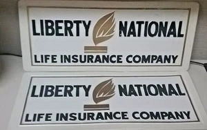 JUEGO VINTAGE (2) DE LETRERO IMANES COCHE NACIONAL LIBERTAD 20" X 81/4" - Imagen 1 de 3