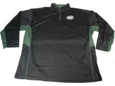 New York Jets Mens Sizes 3XL-4XL-5XL-6XL-Tall Black Majestic 1/4 Zip Shirt