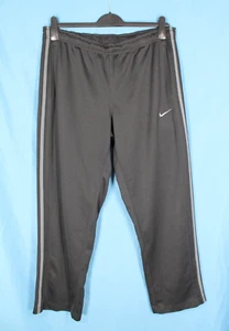 NIKE Negro GRIS RAYAS Tejido ELÁSTICO/CORDÓN CINTURA Entrenamiento Pantalones Atléticos L - Imagen 1 de 6