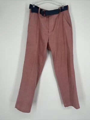 Izod Red Mens Chino Belt Pants Size 32x30 Red - Image 1 of 4