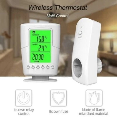 Remote Funk Steckdose Thermostat Heizung Infrarotheizung Steuerung Temperatur DE - Bild 1 von 4