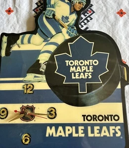 Vintage Toronto Maple Leafs Wall Clock NHL Hockey 1989 WORKS - Picture 1 of 2