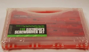 7 Piece Electrician's Screwdriver Set Slotted Pozi Mains Tester in Case SP9700 - Picture 1 of 1