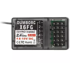 DUMBORC X6FG 2.4G 6CH Receiver with Mixed Mode Gyro For RC Car Boat Plane Tank - Picture 1 of 6