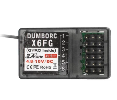 DUMBORC X6FG 2.4G 6CH Receiver with Mixed Mode Gyro For RC Car Boat Plane Tank - Image 1 of 4
