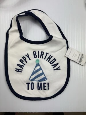 NUEVO Bebé Niño 1er Cumpleaños Babero Primera Fiesta Sombrero Azul Marino Foto 1 de 2