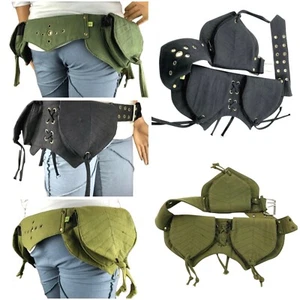 Bauchtasche Gürteltasche Sidebag Hipbag Canvas Baumwolle Blätter Design 4 Fächer - Bild 1 von 24