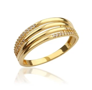 14K Solid Gold Wide Band Ring, Wedding Ring, Stackable Rings For Women - Picture 1 of 9