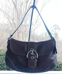Coach Schultertasche F10192 MEDIUM Vintage Dark Chocolate Brown Soho Leather - Bild 1 von 18